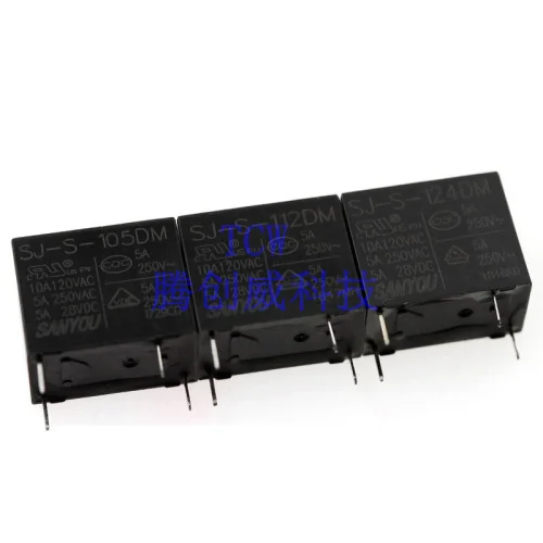5 Pz Relè Di Potenza Sj S 105 112 124Dm 4 Piedi 5A 250Vac 5V 12V 24V