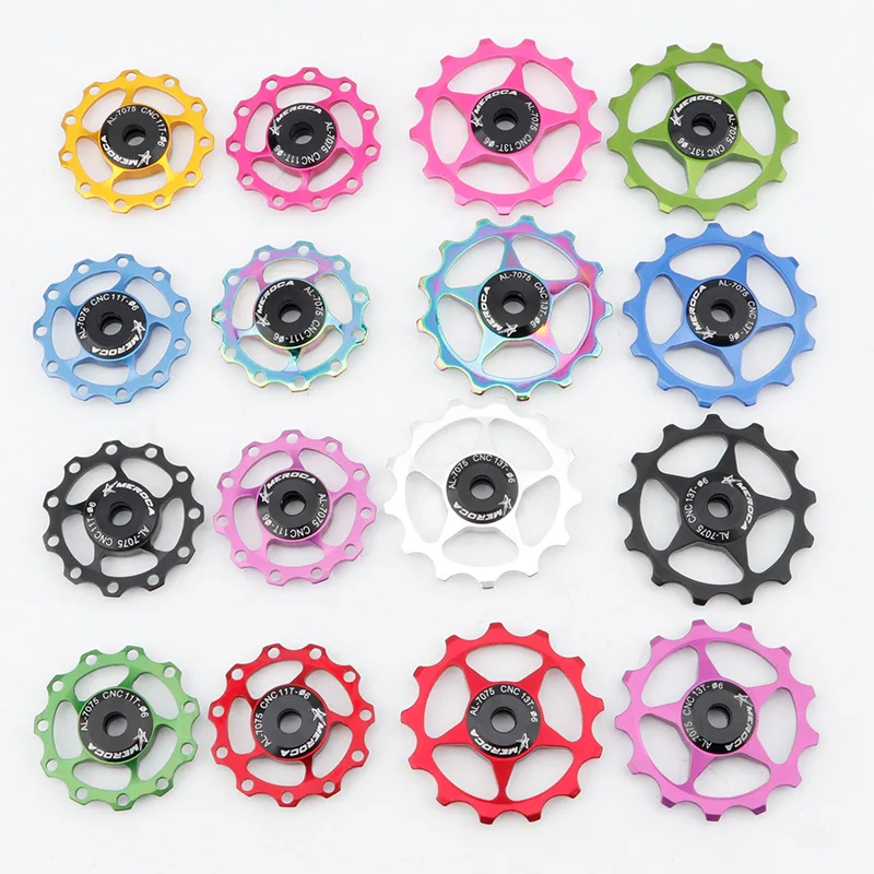JKLitepro MTB Mountain Bike 11T 13T Jockey Wheel Chain Rear Derailleur Sealed Bearings For brompton