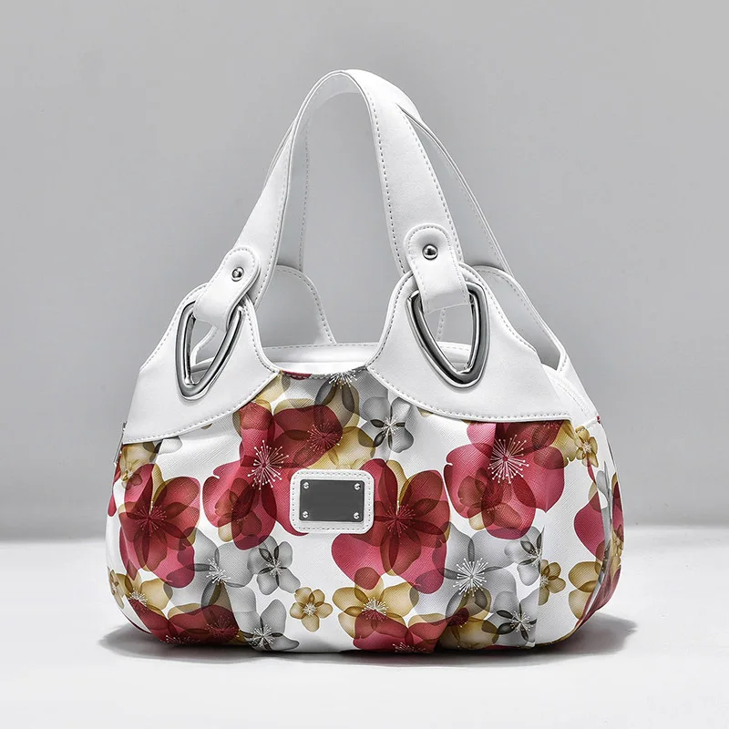 2022 Fashion Women Shoulder Bags Printed Flowers Ladies Messenger Bag Designer Luxury Brand High Quality Leather Ladies Handbag 