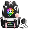 Dandys World Printed USB Charging Backpack for Teenage Girl 2025 Fashion School Bags Kids Sunflower Cartoon Backpack Laptop Bags 5