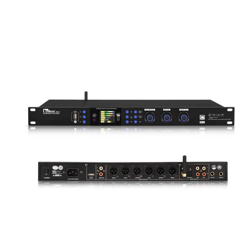

Front stage effector with 7-segment microphone equalization