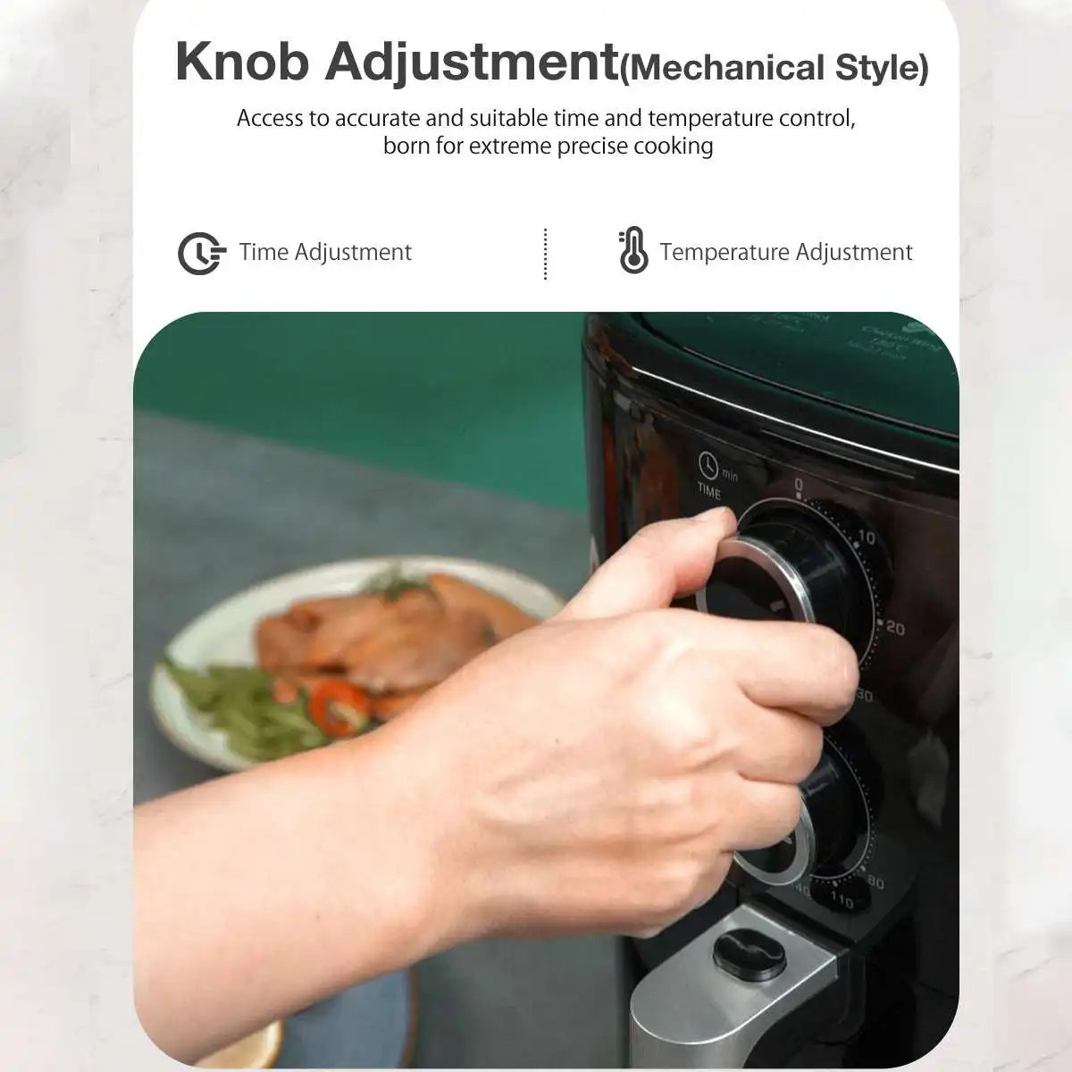 Fritadeira de ar com Controle de Aplicativo Receitas de Fritadeira de ar Circulação de ar Blitzhome Inteligente Melhor Rnc Tecnologia 360 ° Quente 1500w 5l ar com controle de aplicativo receitas de