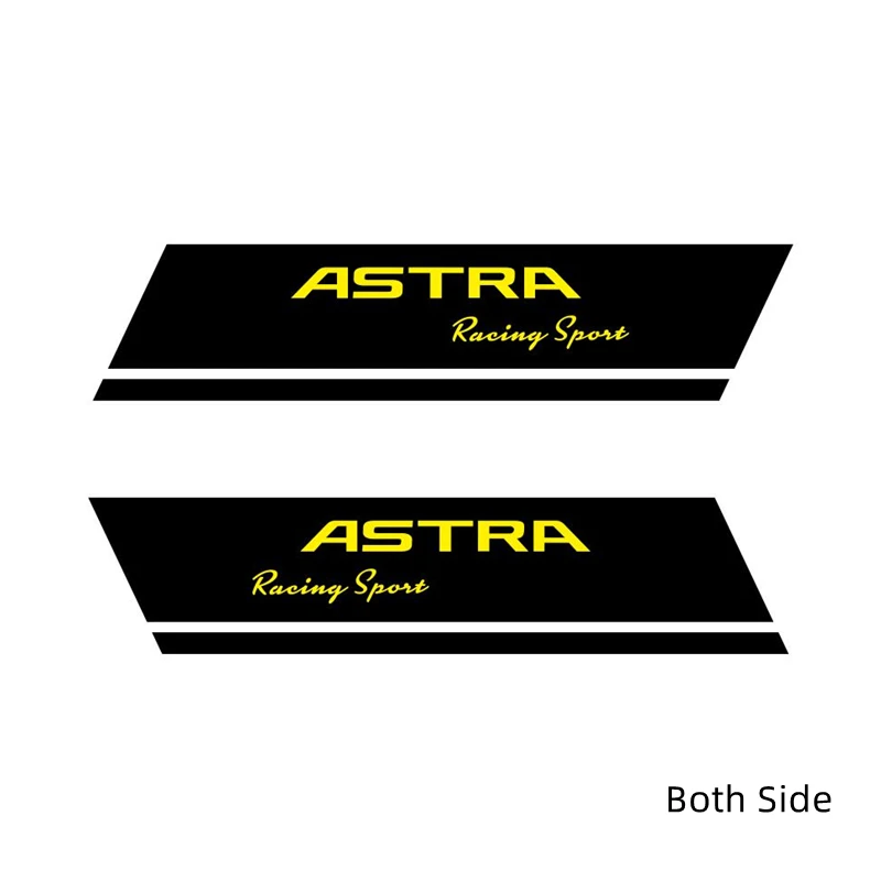 2PCS Car Body Sticker Racing Sport Stripes For Opel Astra 3-5 Doors Auto  Door Side Decor Vinyl Decal Design Exterior Accessories