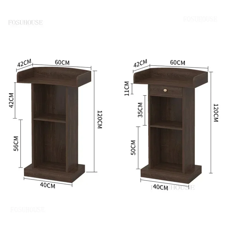 Simple Reception Desks Podium Speech School Church Lectern Pulpit Modern Meeting Room Emcee's Desk Book Shelves Office Furniture