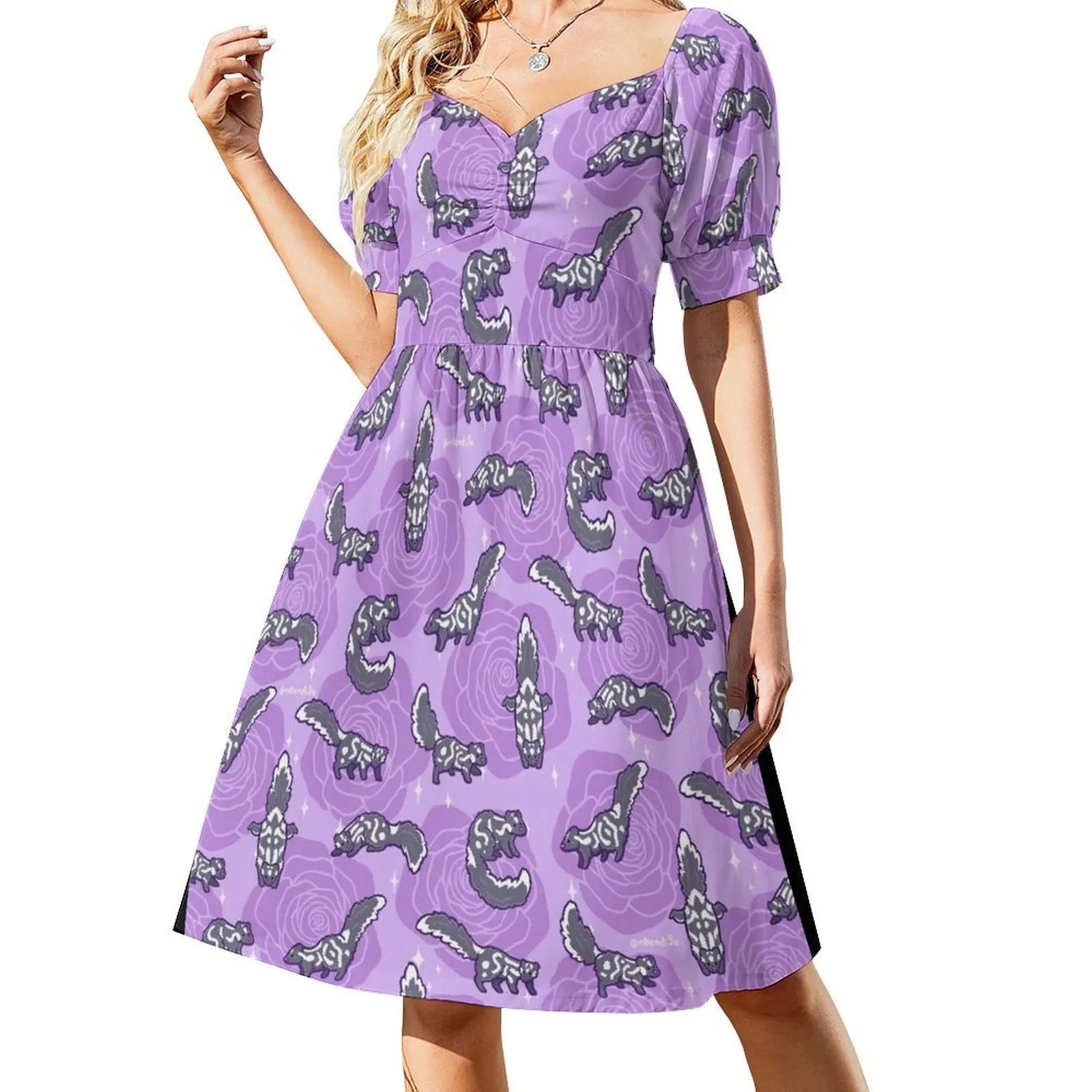 Vestido de manga corta con aroma a rosas, ropa de mujer, vestido de noche para mujer, ropa de verano para mujer, vestidos de baile