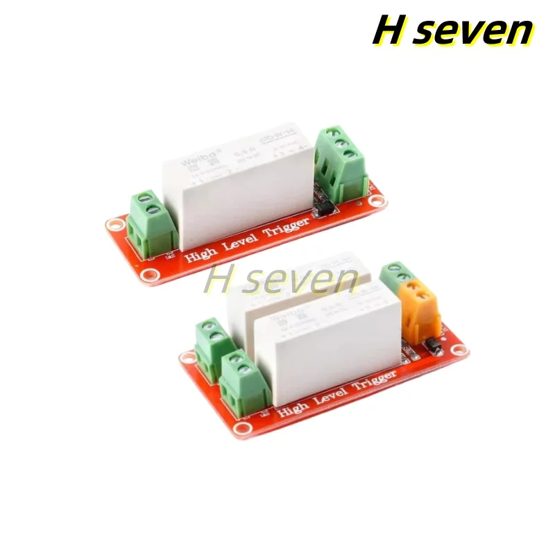 1 2 Canali Trigger Di Alto Livello Modulo Relè A Stato Solido Dc Controllato Dc 5A Singolo Phaser Relè Elettrico A Stato Solido