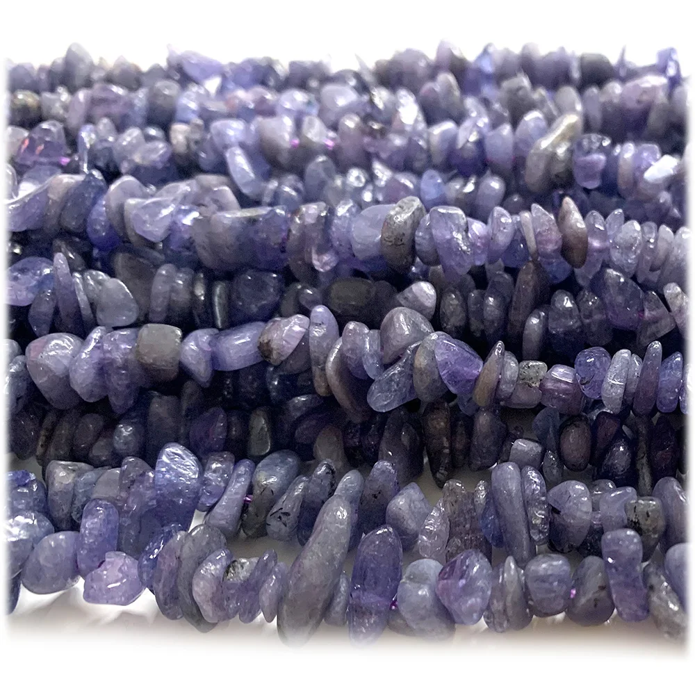 Veemake Perline Di Gioielli Con Chip Di Tanzanite Viola Naturale 08281