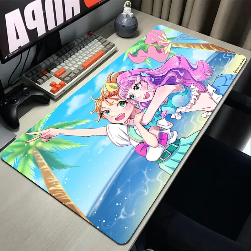 Xxl Mouse Pad Keyboard Pretty Cure Gaming Mat Carpet Mats Speed Extended Desk Anime Deskmat Xl Table Animes Mousepad