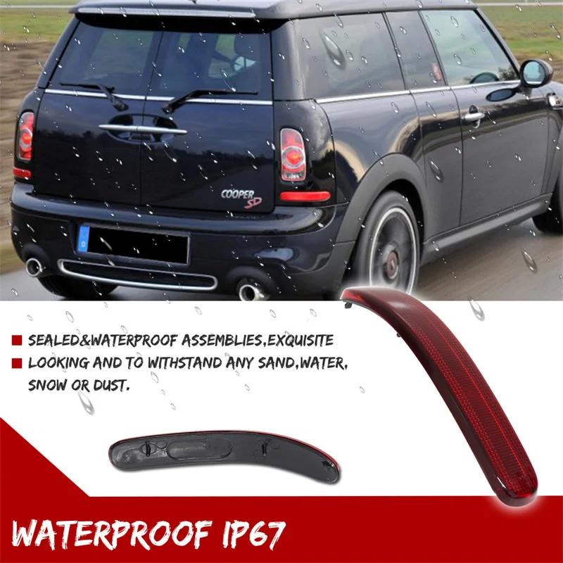 Red Lens Rear Bumper Reflector Lights (Left & Right)