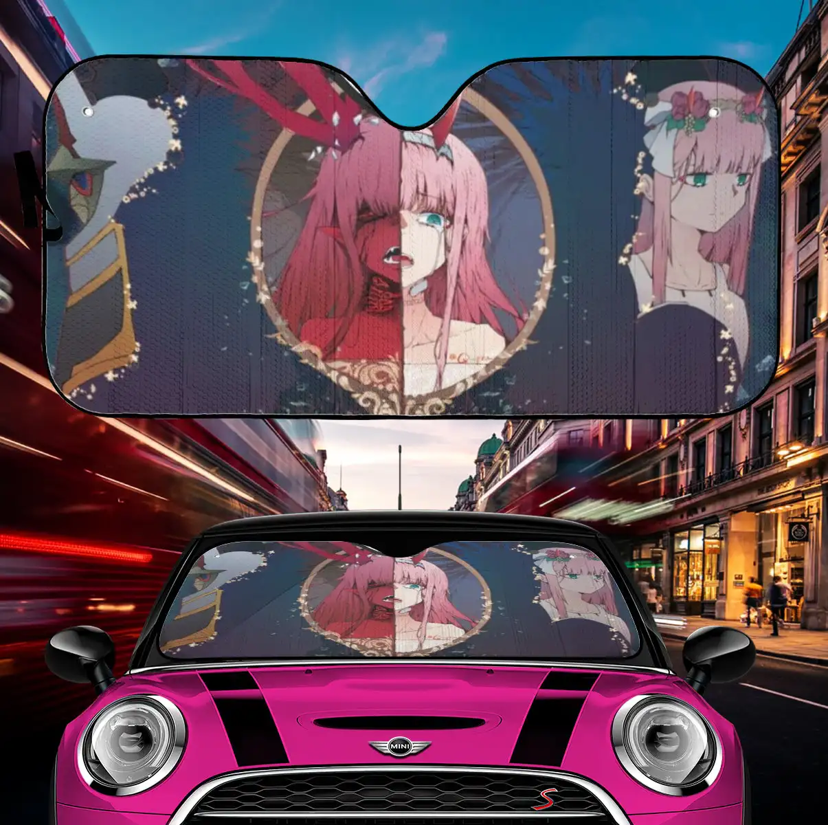 

Солнцезащитные очки для автомобиля с изображением аниме Darling In The Franxx Zero Two