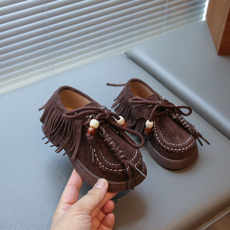 Girls Soft Sole Moccasins Autumn Toddler Loafers