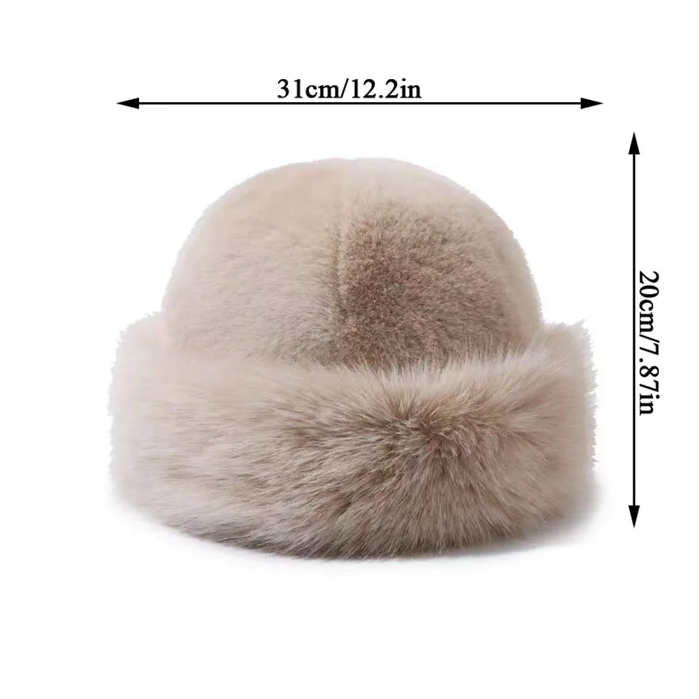 Winter Plush Hat Women Thickened Warm Bucket Hats For Women Men Simple Imitation Fur Ear Protection Cap Windproof Fisherman Cap women bucket hat women hat bucket hat