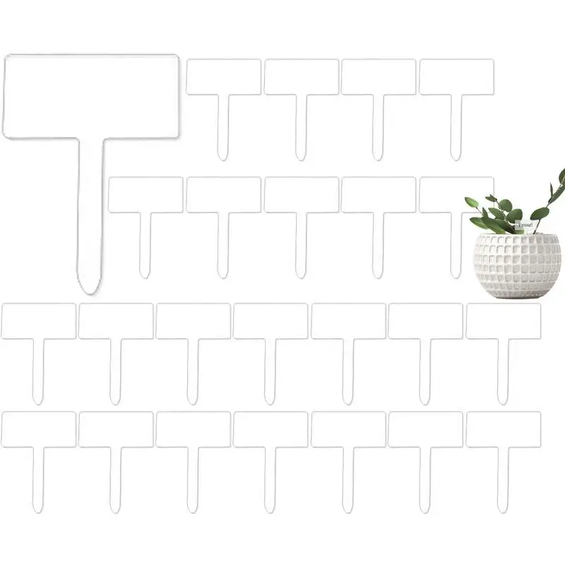 

Plant Labels For Outdoor Garden Clear Acrylic Plant Labels In T Shape Waterproof Garden Labels For Seedling Fruit Trees Flowers