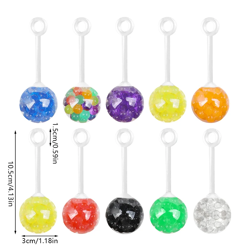 5/10/20Pcs Soft Rubber Squeeze Ball with Rope Yo-Yo Stress Relief SensoryToys for Kids Birthday Party Favors Pinata Filler Gifts