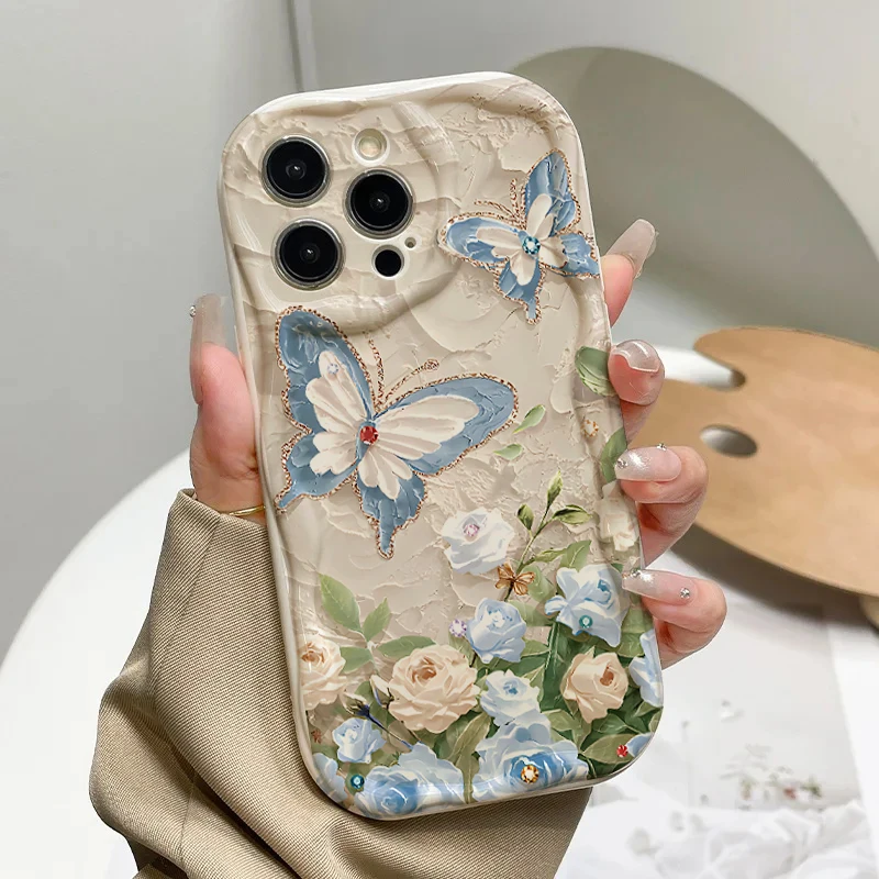 Fashion Butterfly Pattern Silicone Phone Case