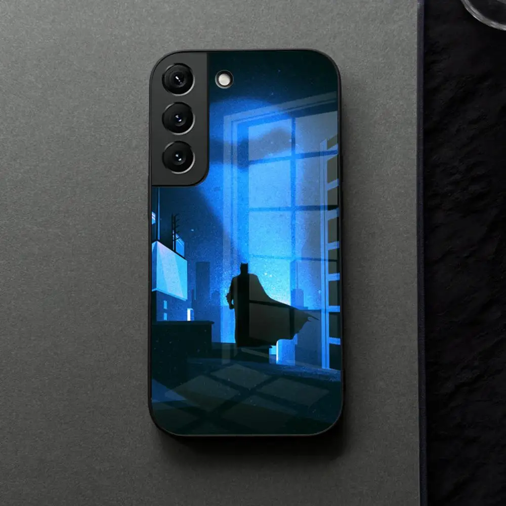 Elegant Batman Logo Glass Phone Case - Premium Protective Cover