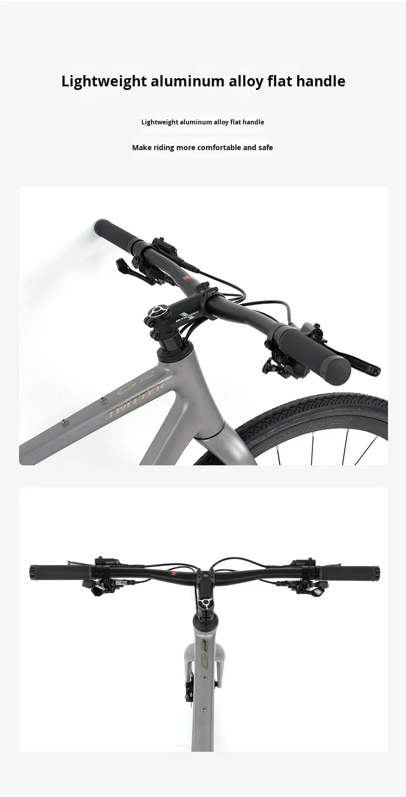 Bicicleta híbrida 700C con frenos de disco hidráulicos DEORE 12 Kit de transmisión Neumáticos máximos Bicicleta todoterreno de grava 38C