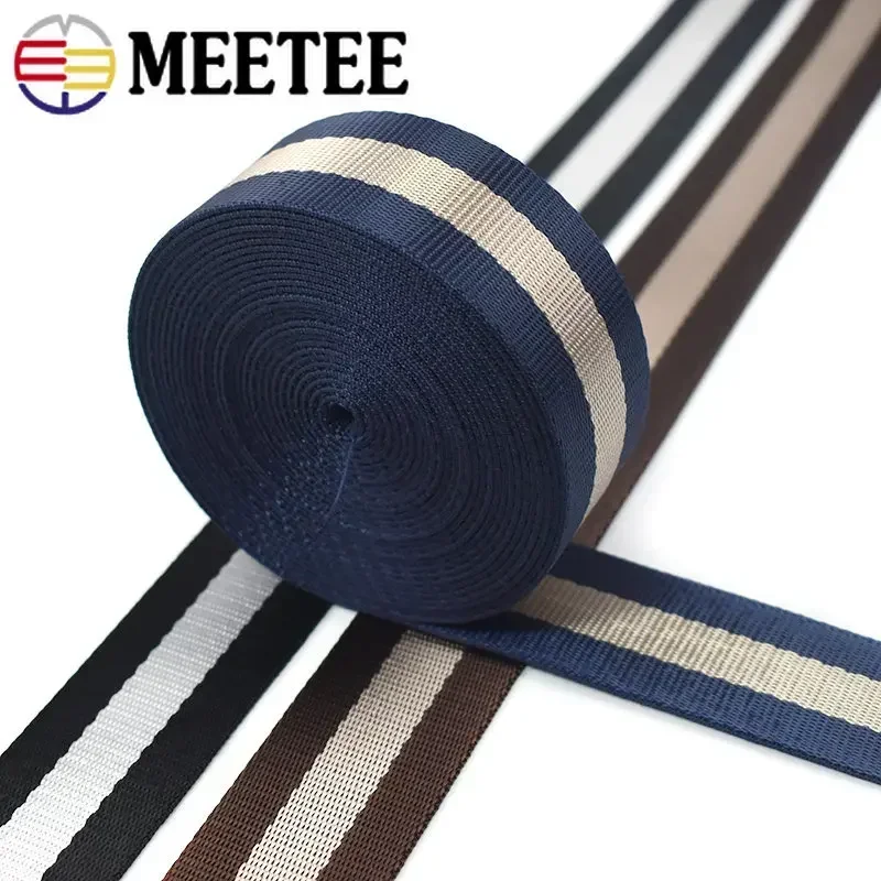 자카드 나일론 웨빙 테이프 5m, 38mm, 장식 리본 배낭 스트랩, 수하물 가방, 안전 벨트, DIY 바느질 재료 액세서리