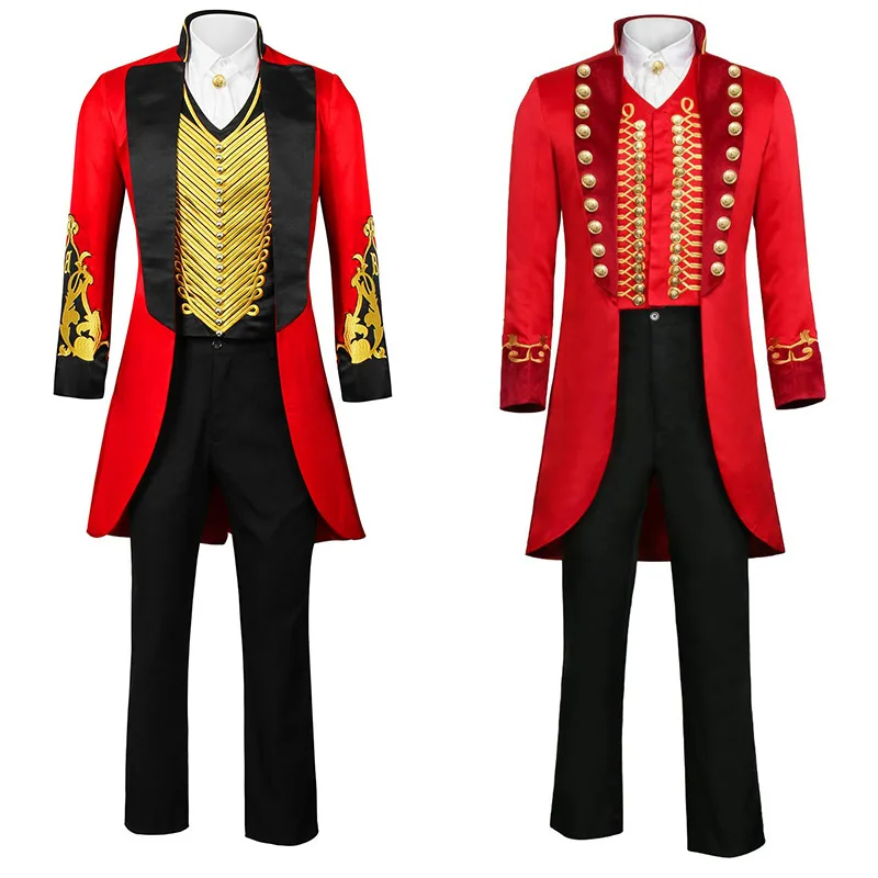 

The Greatest Showman Cosplay P.T.Barnum Costume Adult Men Vest Uniform Suit Coat Shirt Pants Full Set Halloween Carnival Clothes