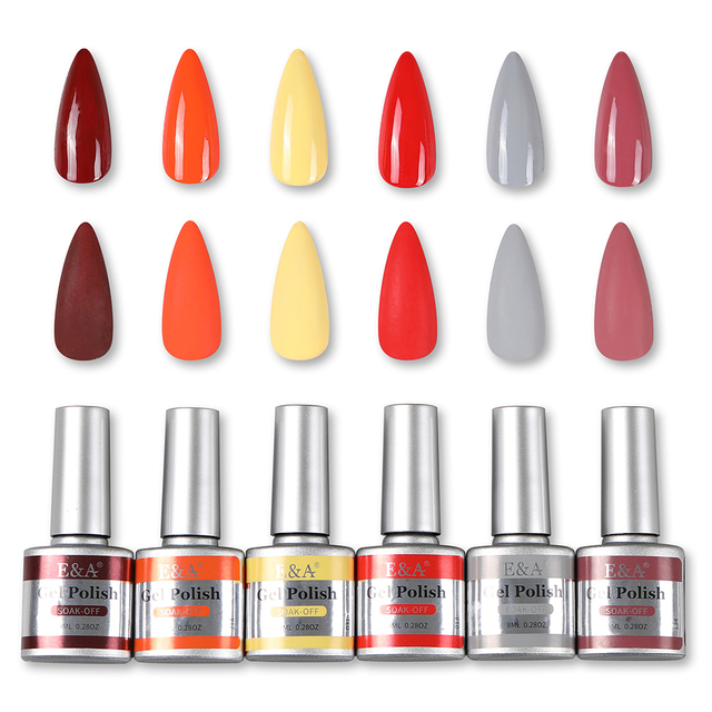 Hybrid Nail Gel Polish Soak Off UV LED Pastel Semi Permanent Nails Gels Kit Lacquer Art Design Varnish Set