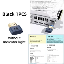 4K HDMI Virtual Monitor Display Emulator Adapter (Black 1PCS)