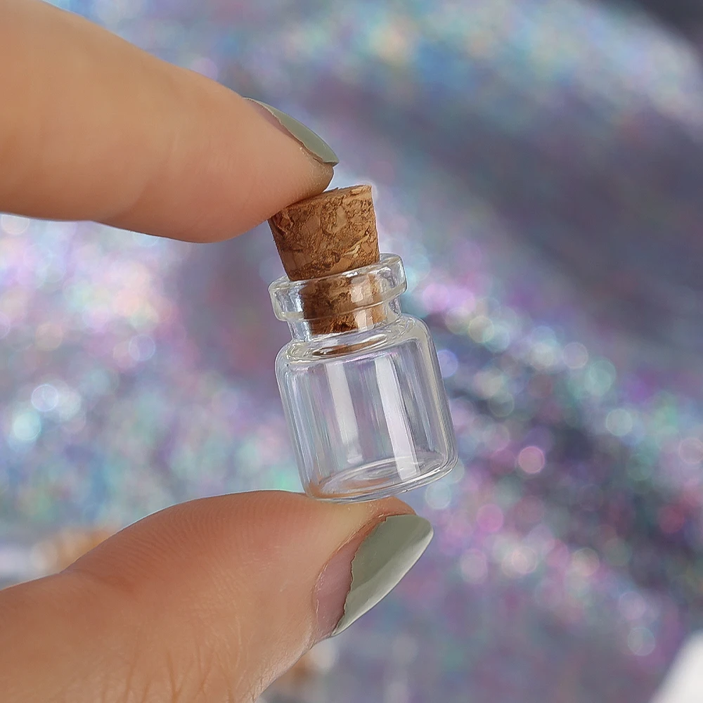 50/10Pcs Mini Clear Glass With Cork Transparent DIY Art Craft Message Bottle Empty Wishing Bottles Xmas Wedding Party Decoration
