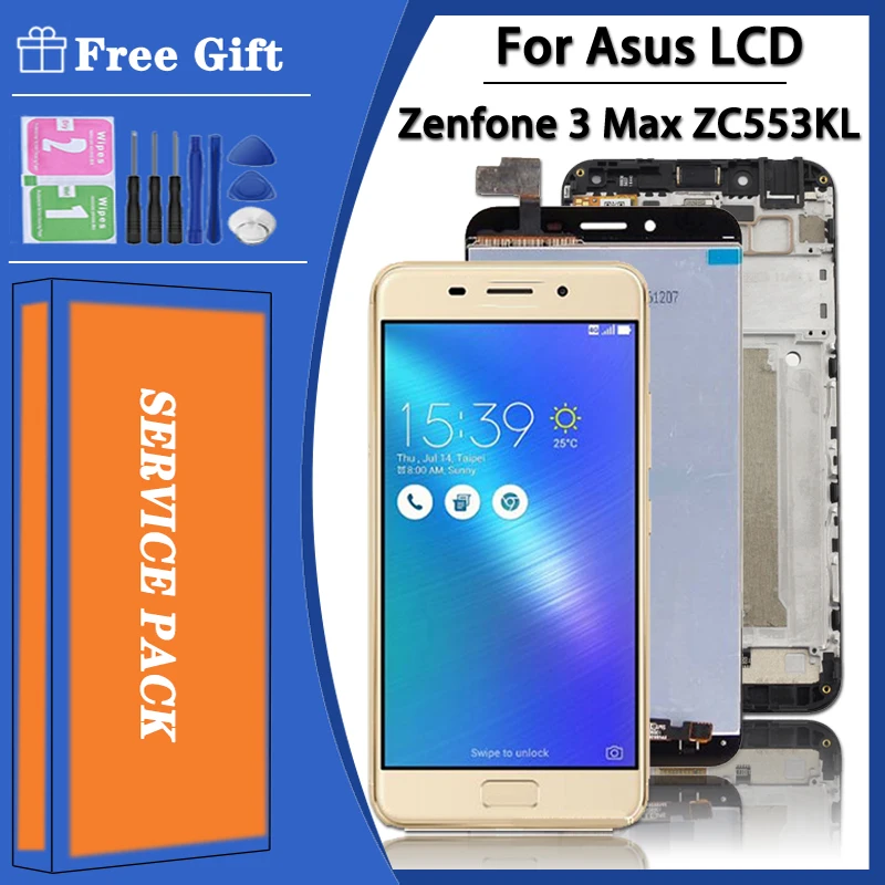 

Original For Asus Zenfone 3 Max ZC553KL X00DDB X00DDA X00DD LCD Display Touch Screen Digitizer Assembly Replacement Repair Parts