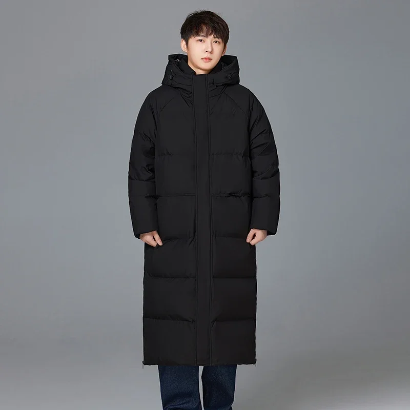 thumbnail image 1 of Chaqueta larga de plumón para hombre, unisex, de plumón de pato, acolchada, para hombre y mujer, chaqueta de invierno informal, acolchada, para el frío, 1 of 5