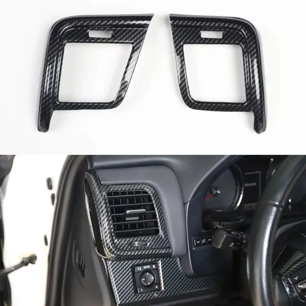 

For Toyota Crown 2015 2016 2017 2018 Car Dashboard Side Air Vent Frame Trim ABS Stickers Styling