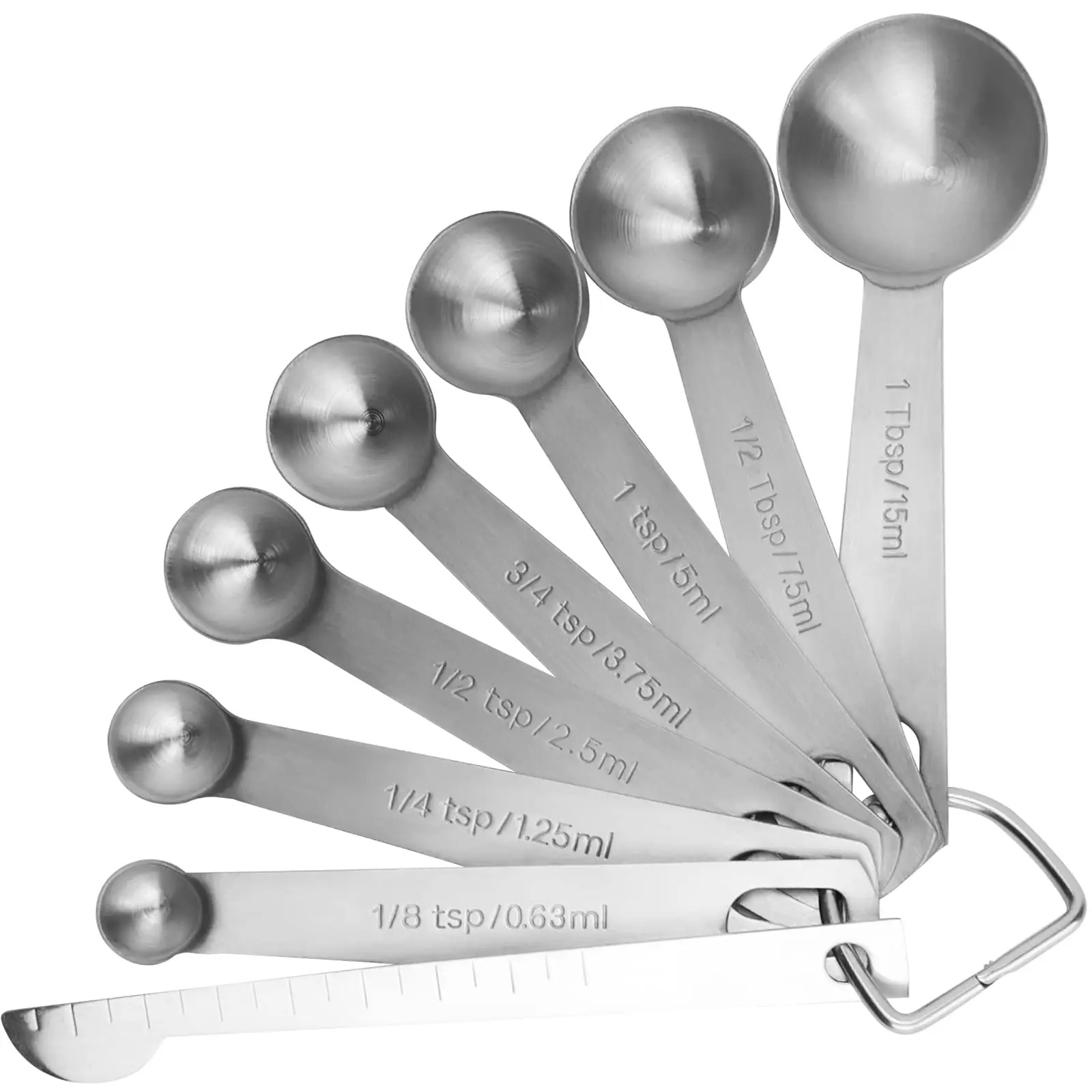 Set 2 Cucchiai Dosatori In Acciaio Inox 5ml – Cucchiaino Da Caffè E Misurino Per Cucina, Lavabili In Lavastoviglie