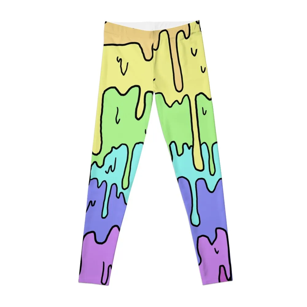 

Pastel Kawaii Melting Rainbow Design Leggings Training pants Sportswear woman gym Jogger pants Womens Leggings