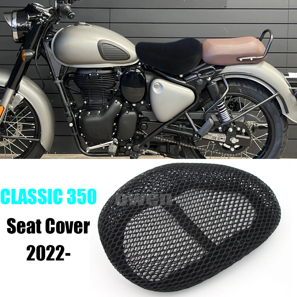 Per Royal Enfield Classic 350 Coprisedile Moto Seat Protect Cushion Coprisedile In Rete 3D Royalenfield Classic 350 2022-