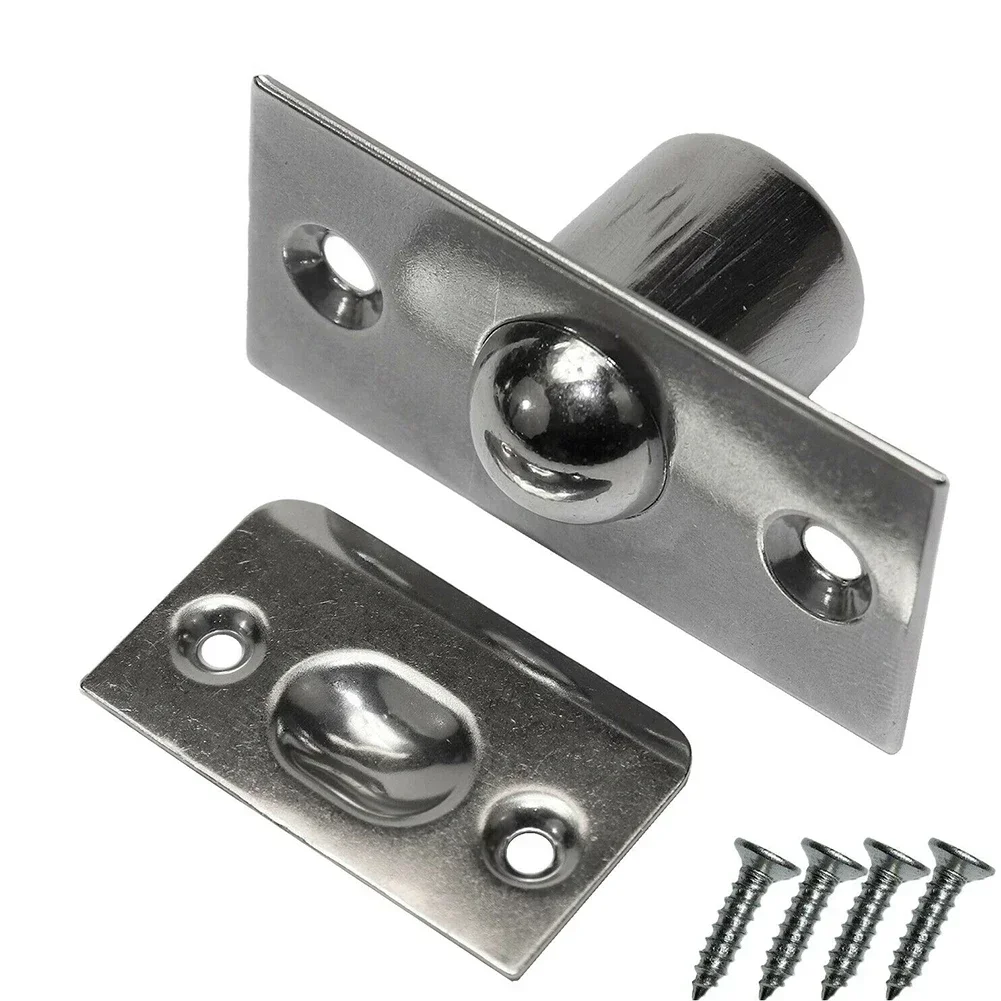Door Top Bead Stainless Steel Pure Copper Spring Invisible Door Beads Lock Closet Ball Catch Latch For Wooden Home Hardware door catches