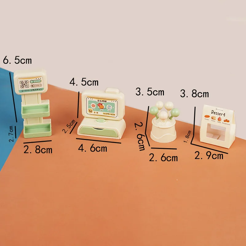 Children Play Home Toys Mini Supermarket Cash Register Simulation Counter Cash Register Doll House Accessories Toys