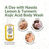 Greflective Glow Lemon Curmeric Kojic Acid Liquid Regina-Nettoyant pour la peau doux, éclaircissant et nourrissant, Curmeric 5