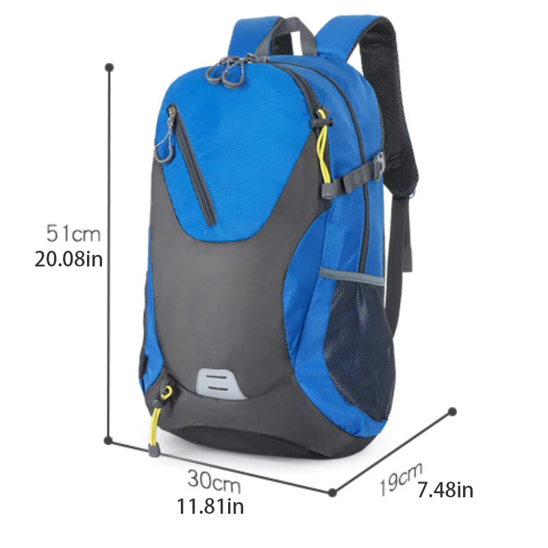 Universal hiking backpack, large capacity, lightweight travel, multifunctional, hiking, with zipper, hip adjustment