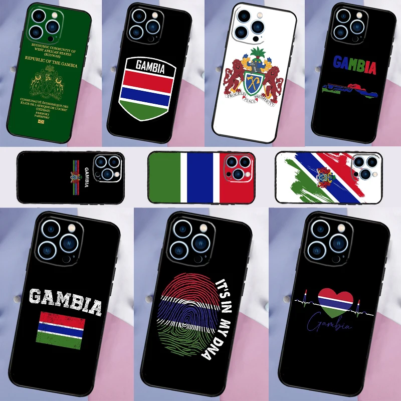Gambia Flag Case For iPhone 14 Pro 11 12 13 Pro Max XS X XR 7 8 Plus SE