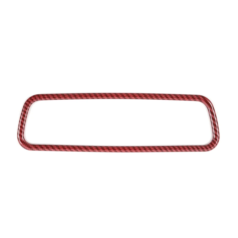 

Car Interior Rearview Mirror Decoration Ring Frame Trim Stickers for Suzuki Jimny 2019 2020 Accessories,Red Carbon