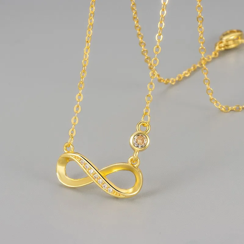 Silver Color Infinity 8 Word Zircon Jewelry Sets for Women Necklace Bracelet Earrings Matching Statement Jewelry Gifts