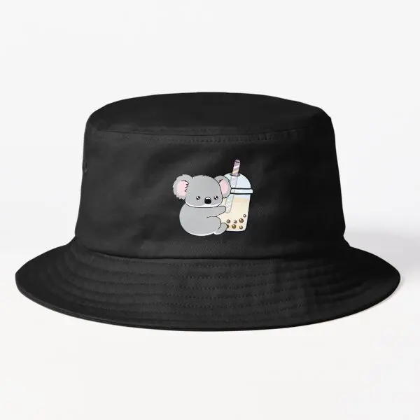 

Little Koala Loves Boba Bucket Hat Bucket Hat Fishermen Casual Fashion Sport Women Mens Sun Solid Color Cheapu Outdoor Fish