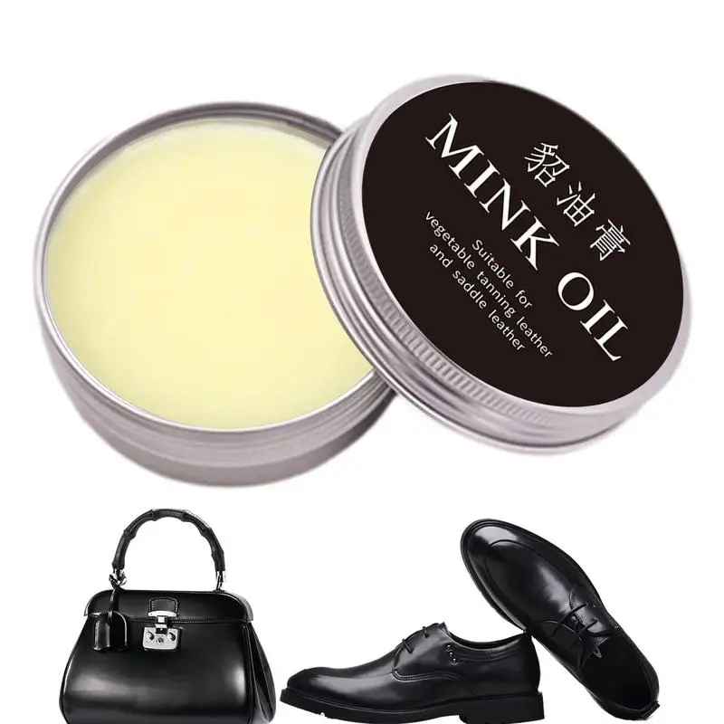 Leather Cleaner Mink Oil Leather Conditioner Waterproof Boot Conditioner Saddle Oil Care Softener