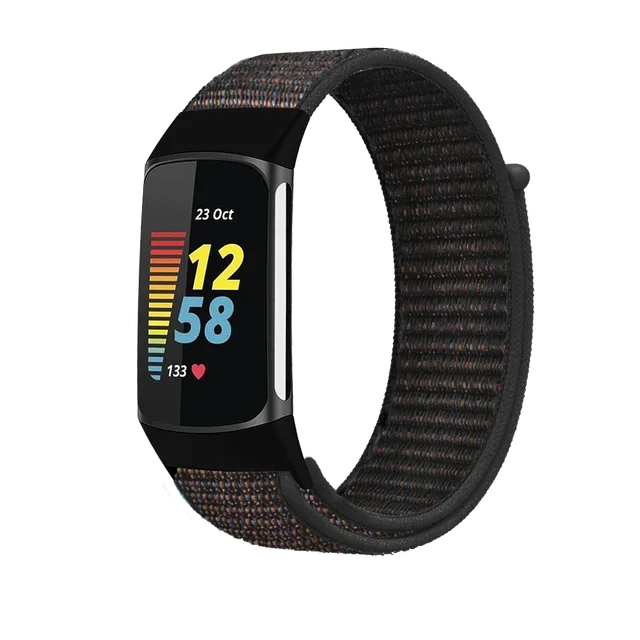 Breathable Soft Nylon Loop Strap - Comfortable Sports Wristband for Fitness Trackers