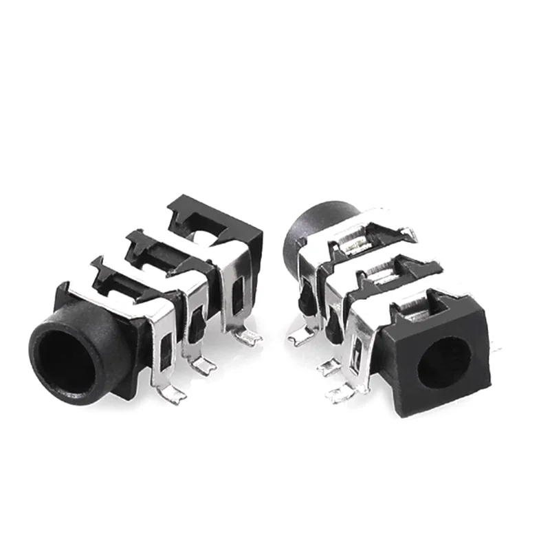10PCS PJ-313D PJ313 SMD 6Pin SMT 3.5MM Female Audio Connector Stereo Black Headphone Jack