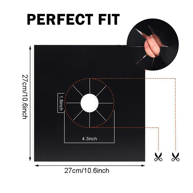 4 Pieces 27 Cm Gas Stove Surface Protection Pad Washable Oil And Dirt Resistant Kitchen Cleaning Accessories gas stove protection pad