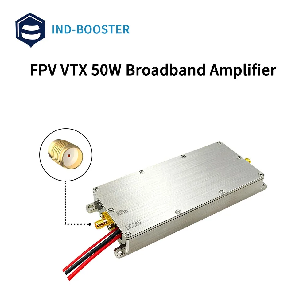 INDBOOSTER 1000-2000MHz 1-2GHz 광대역 단방향 RF 부스터 신호 증폭기 전송 증폭 전용 20W 50와트