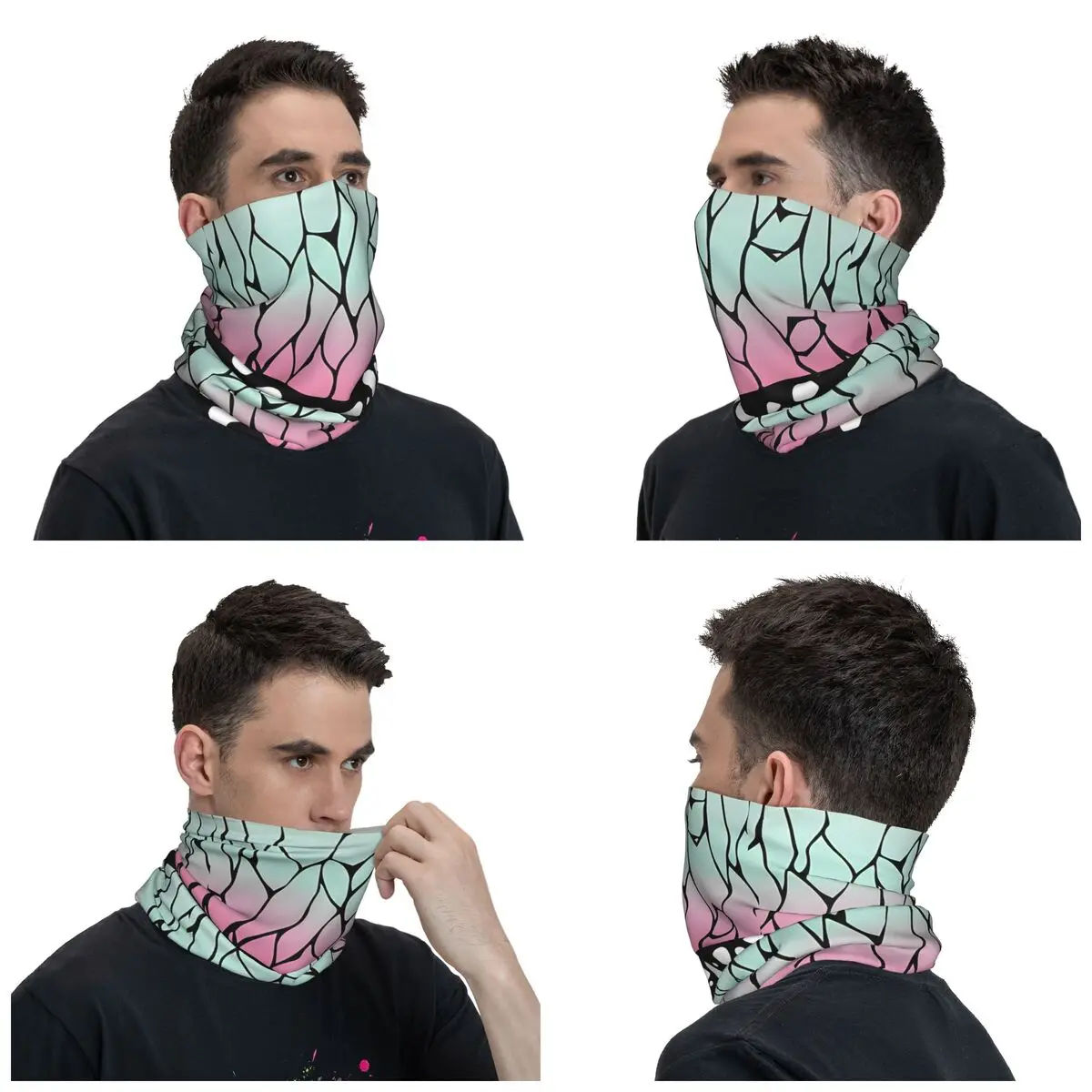 Neck Wrap Neck Gaiter Bandana Neck Cover Multifunctional Bandana Demons Kocho Shinobu Butterfly Bandana Slayers Neck Cover Printed K-Kimetsu Anime Balaclavas Mask Scarf Multi-use Unisex Adult