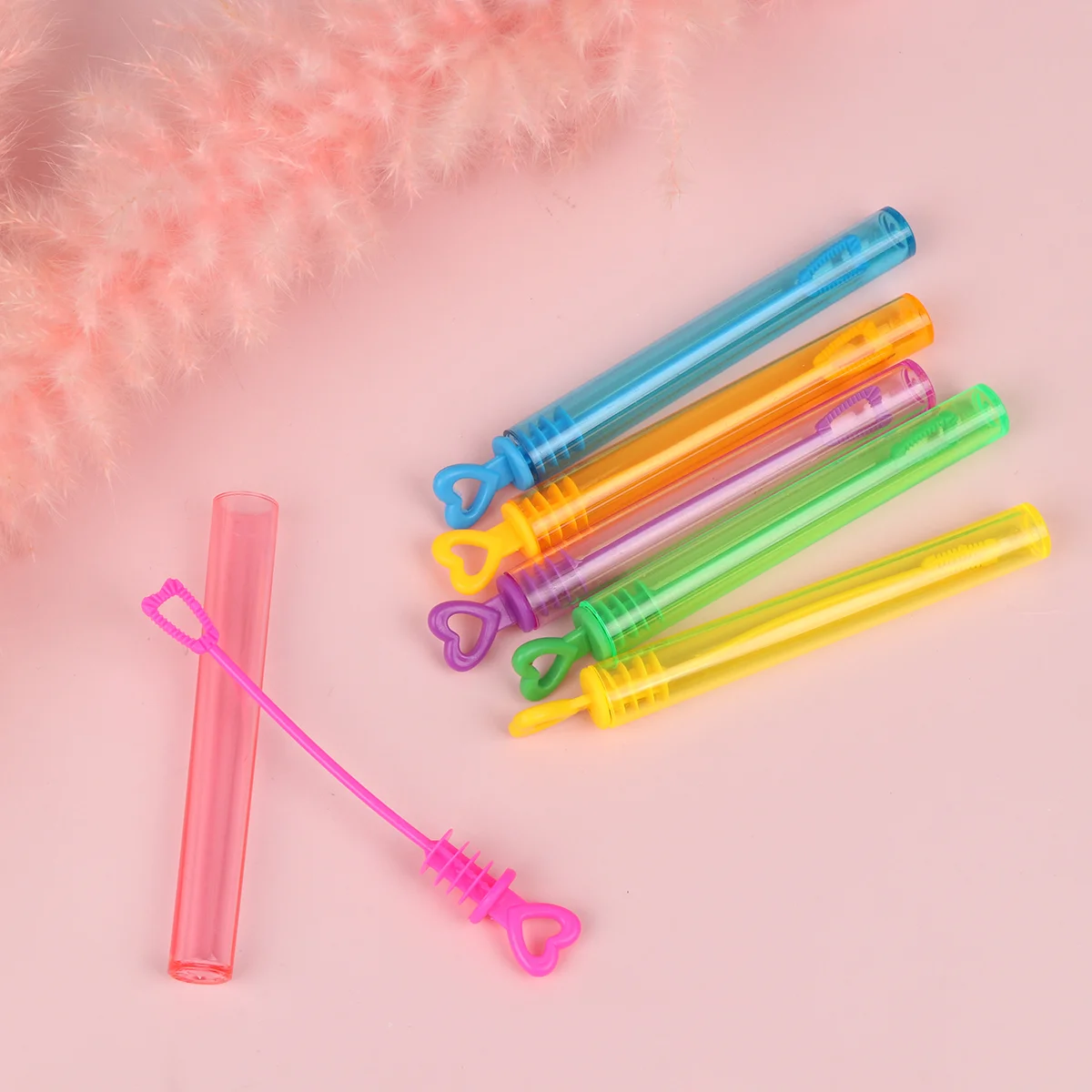 24 Pcs Bubble Maker Buebujas for Children Bubbles Birthday Liquid Soap Baby Toy Pomo Wedding Stick Heart-shaped Christmas 6