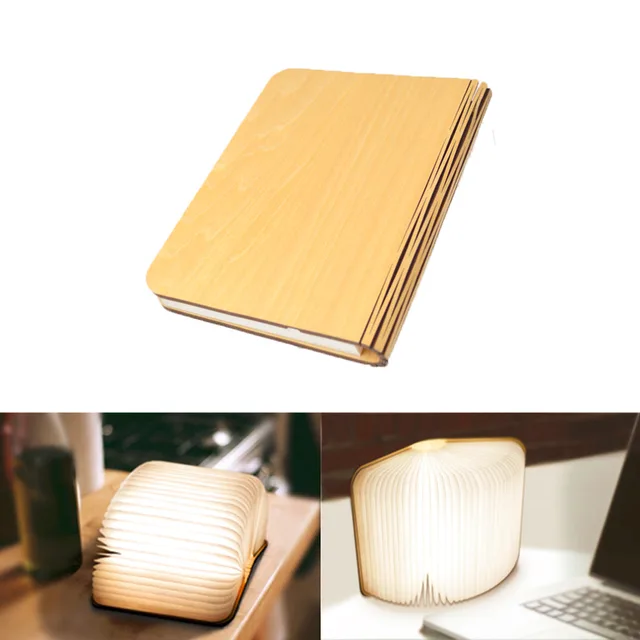 EasyULT Lampada Libro USB Ricaricabile, Lampada Led a Forma di