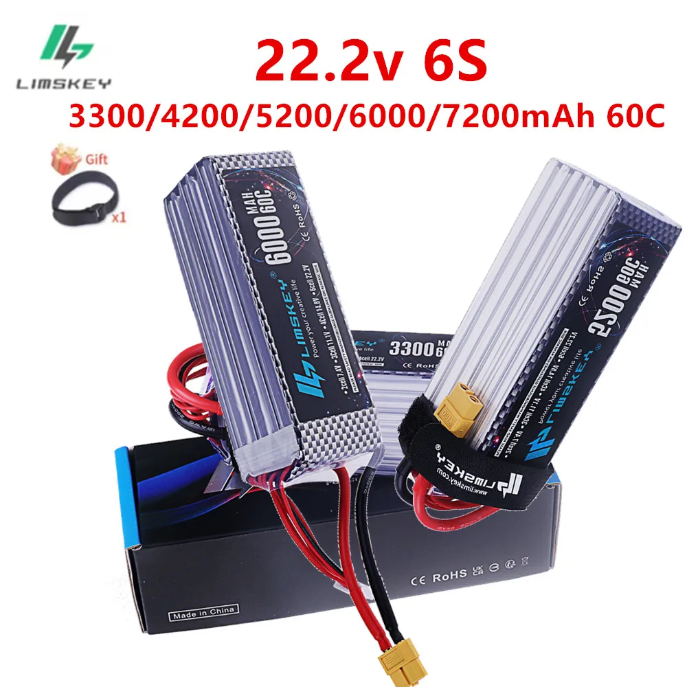 Batterie LiPo 11.1V 7200mAh XT60/XT90 pour RC Drone Voiture