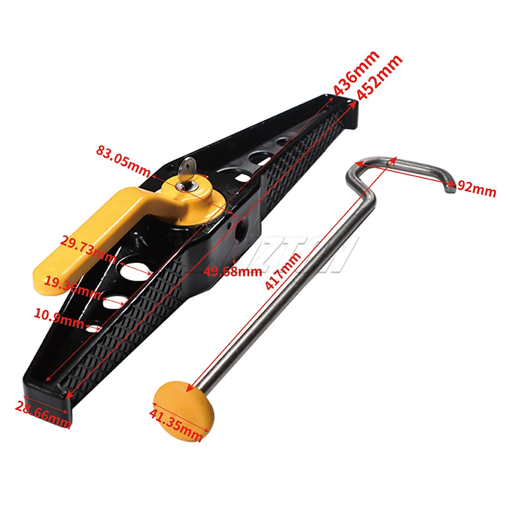 FOR Locking Lockable Roof Bar Ladder Clamps Adjustable 1 Pair